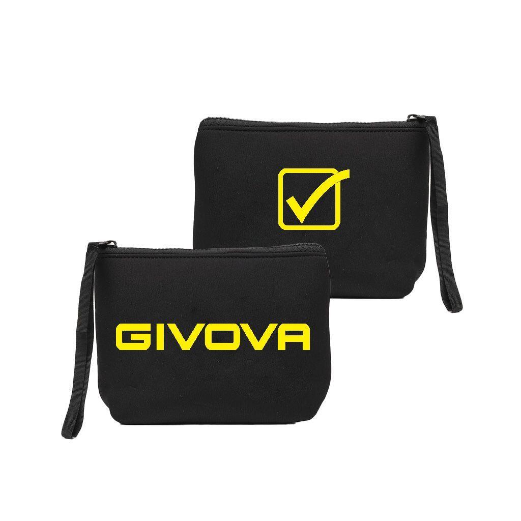 Givova pochette neoprenowa czarno-fluo 15x19x5 cm