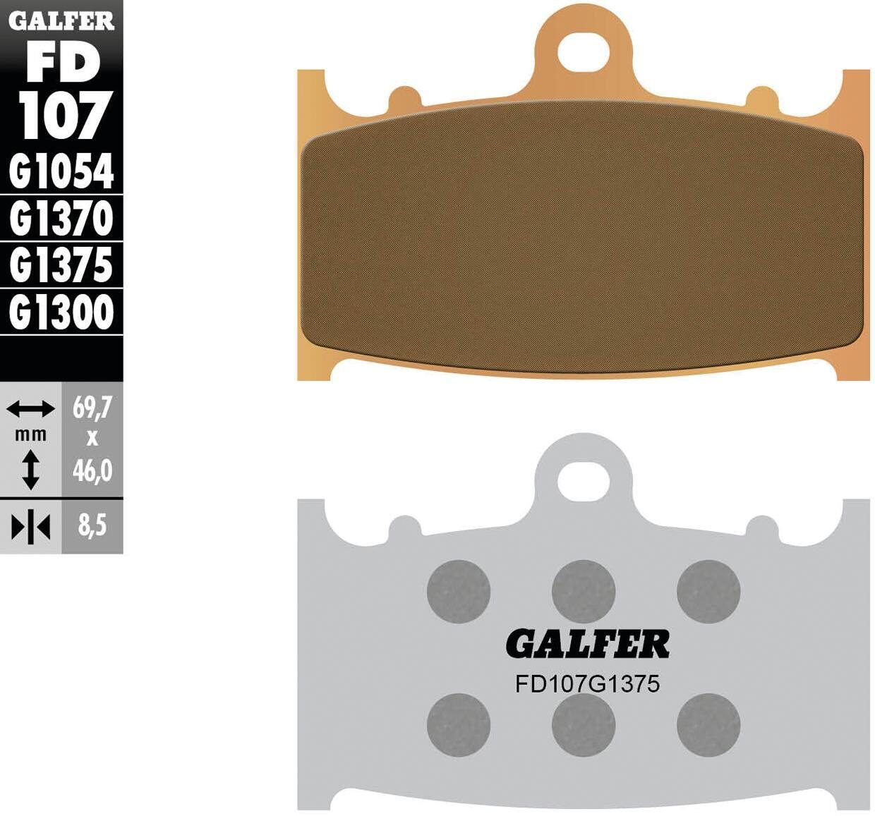 GALFER FD107 klocki hamulcowe spiekane do tarczy