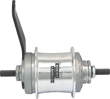 STURMEY ARCHER Duomatic 2-biegowa piasta tylna 32 otwory srebrna