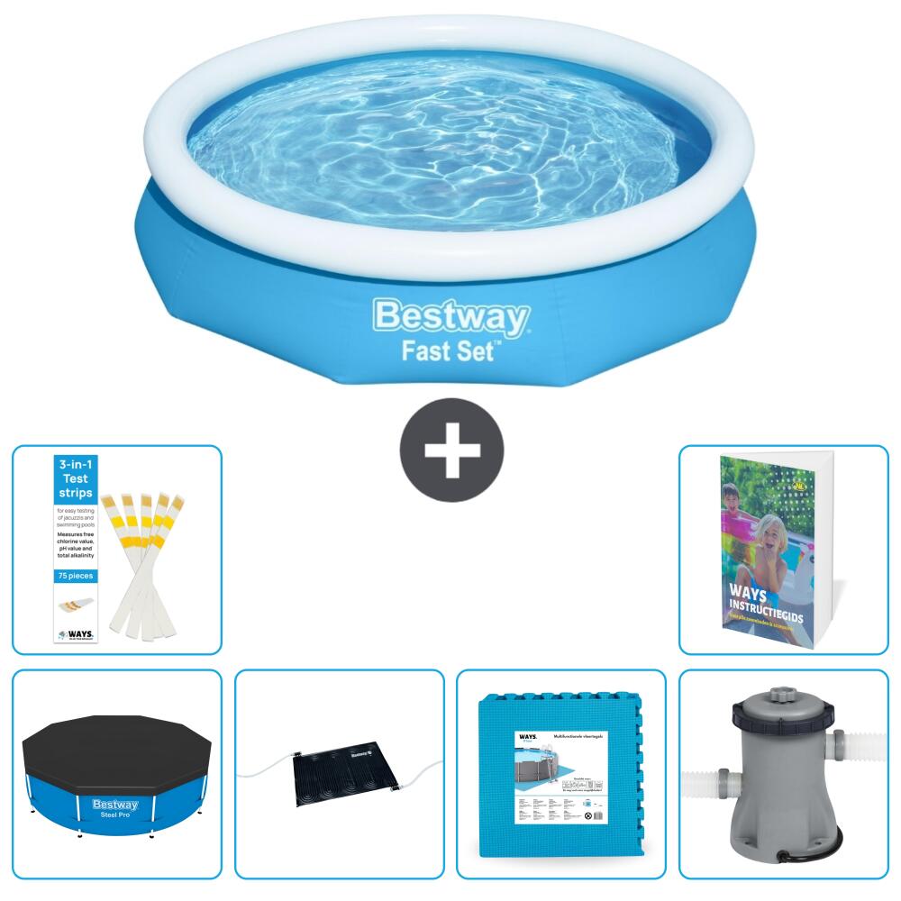 BESTWAY Basen Fast Set Okrągły - 305x66 cm - 7-częściowy S99