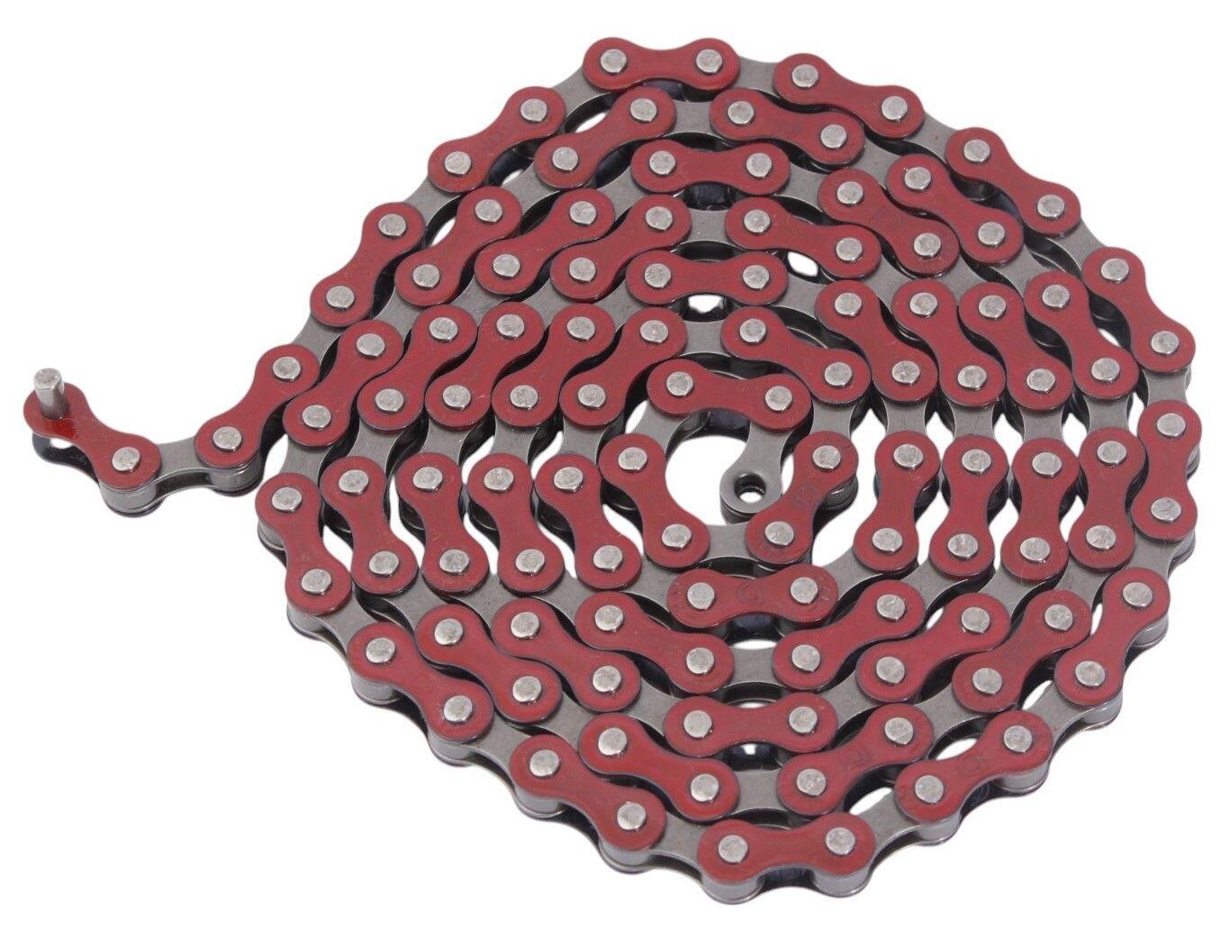 BMX CHAINE ROUGE 1/2 x1/8 ACIER KHEBIKES
