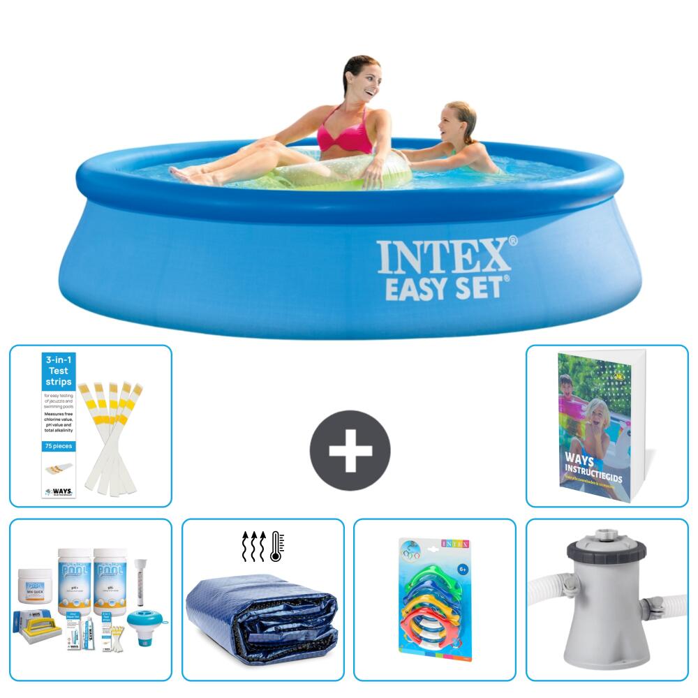 INTEX Basen Easy Set Okrągły - 244x61 cm - 7-częściowy S108