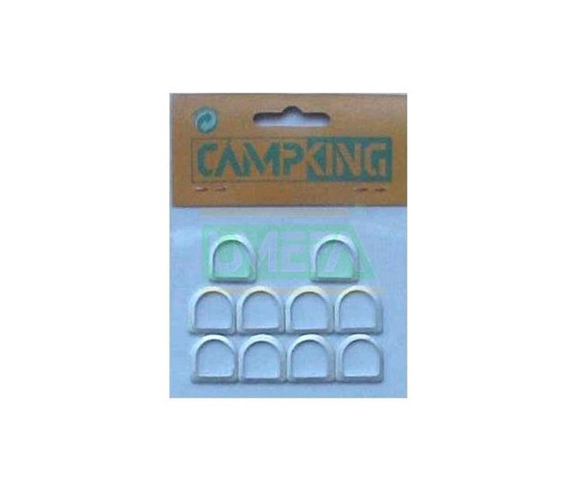 CampKing D-ring 13 mm aluminium 10 sztuk