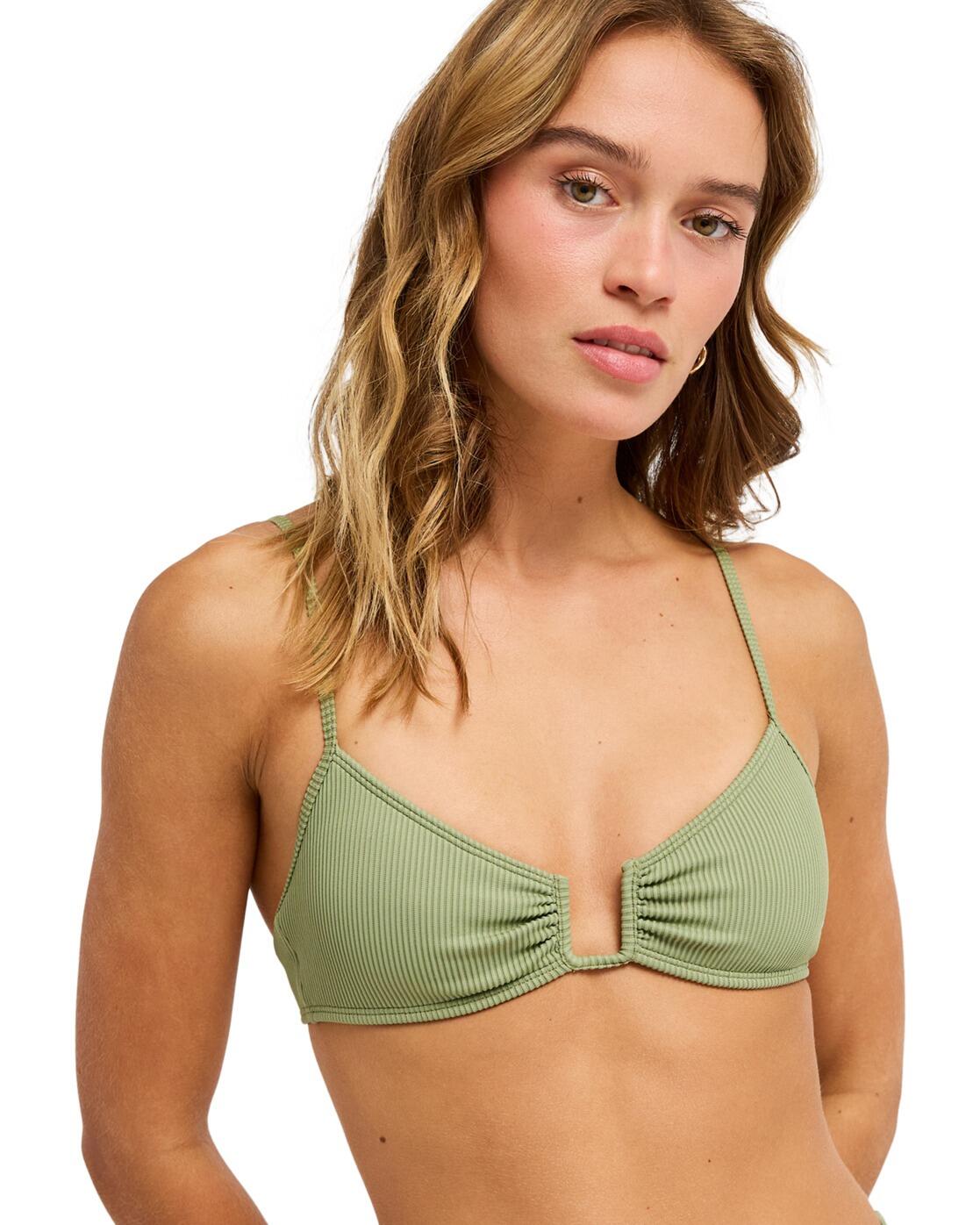 Stanik bikini typu bralette dla Kobiety ROXY LOVE Zielony