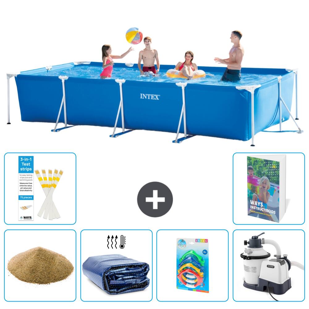 INTEX Basen ze stelażem Prostokątny - 450x220x84 cm - 7-częściowy S36