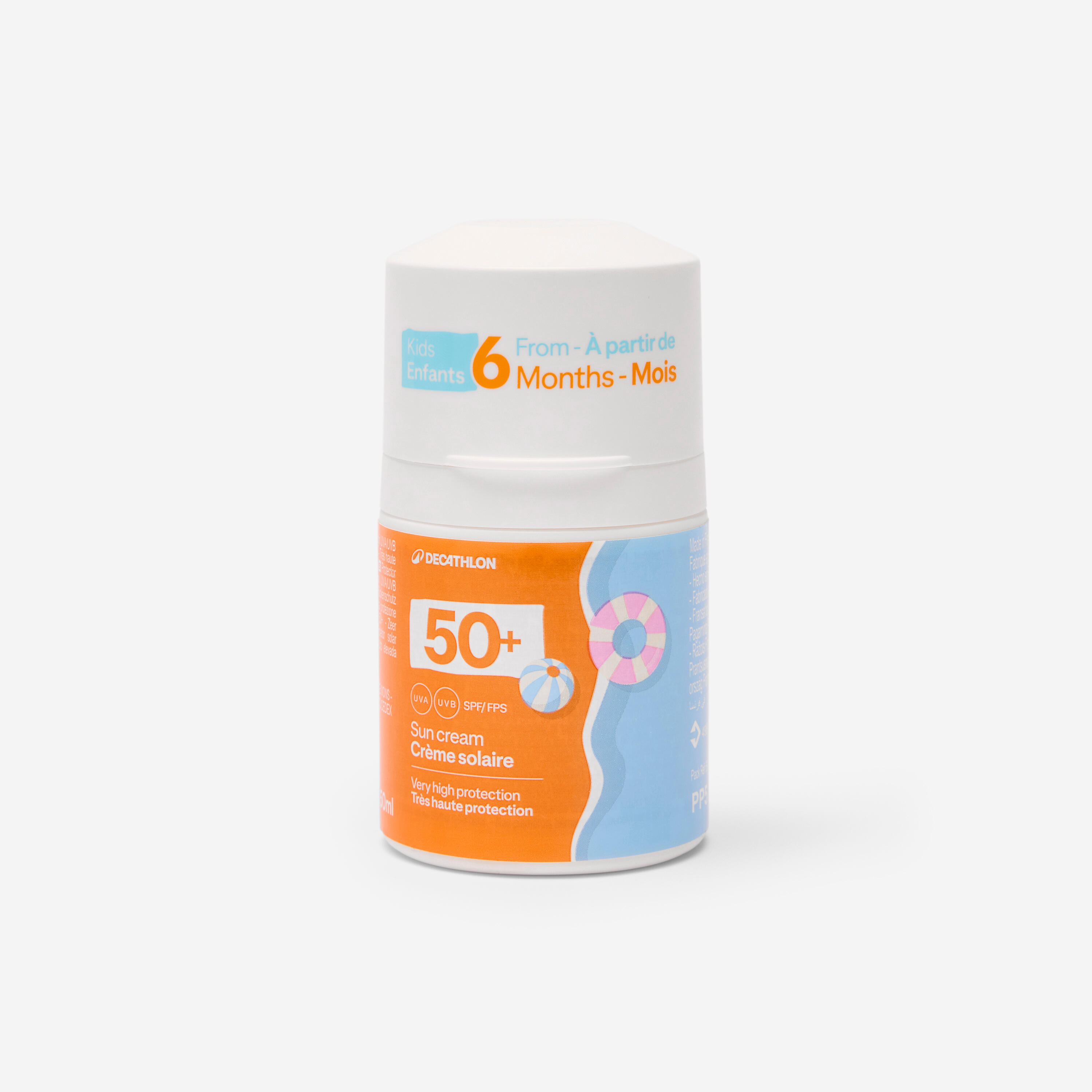 Krem przeciwsłoneczny w kulce dla dzieci SPF50+ 50 ml