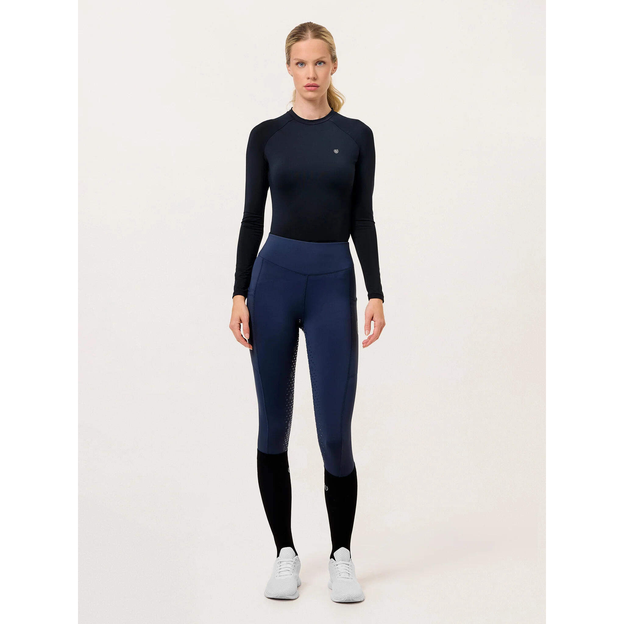 Damskie legginsy jeździeckie z pełną przyczepnością Equestrian Stockholm Jump Mo