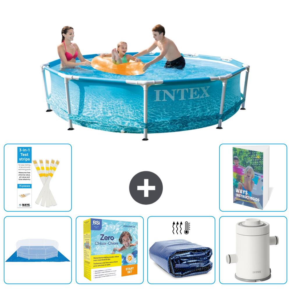 INTEX Basen ze stelażem Okrągły - 305x76 cm - 7-częściowy S71