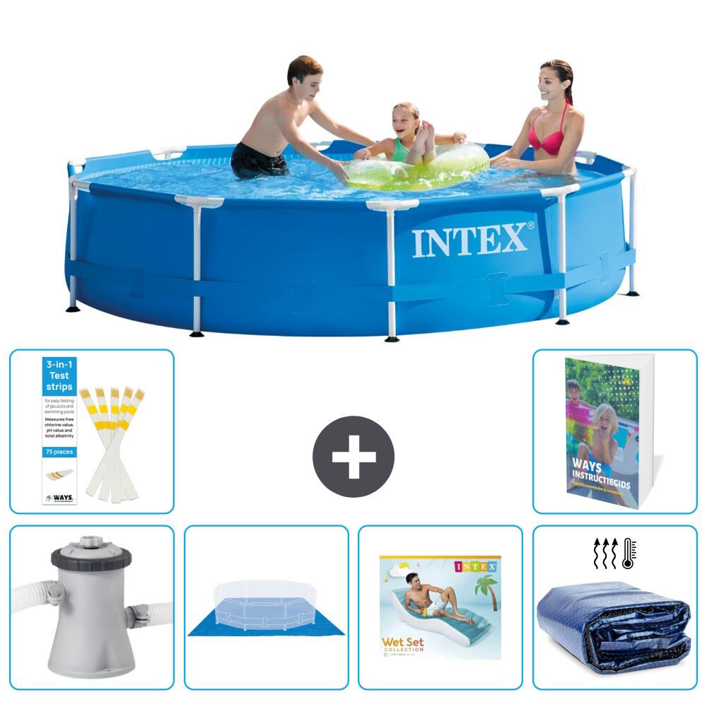 INTEX Basen ze stelażem Okrągły - 305x76 cm - 7-częściowy S345