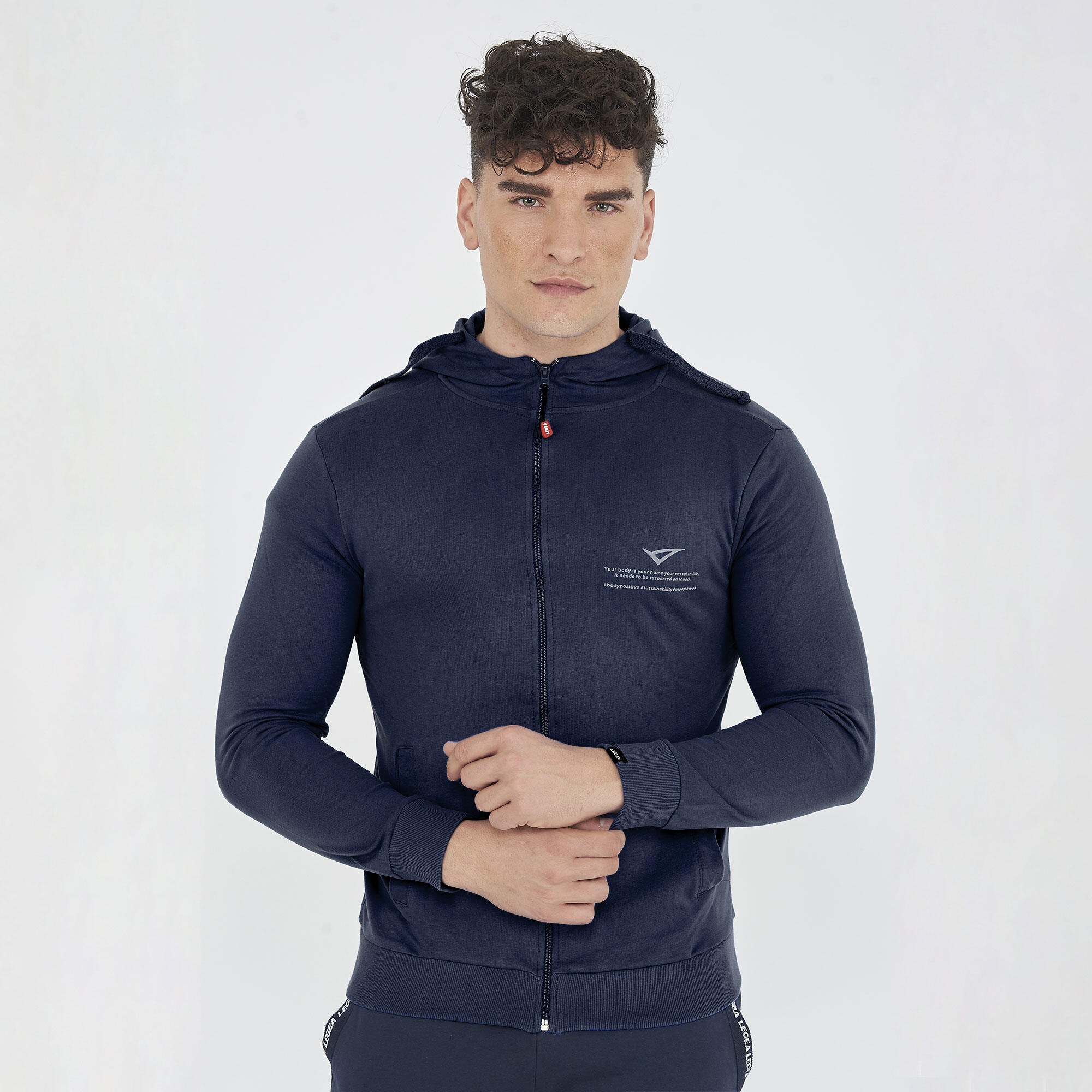 Lekka bluza z kapturem RAYA oversize niebieska