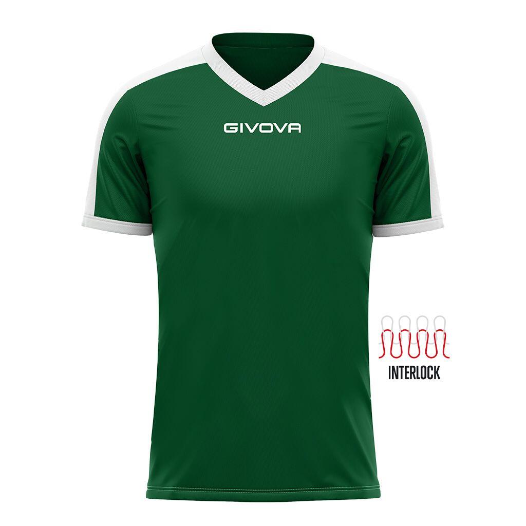 T-shirt Sportowy Givova Revolution 3XL Zielono-Biały Oddychający