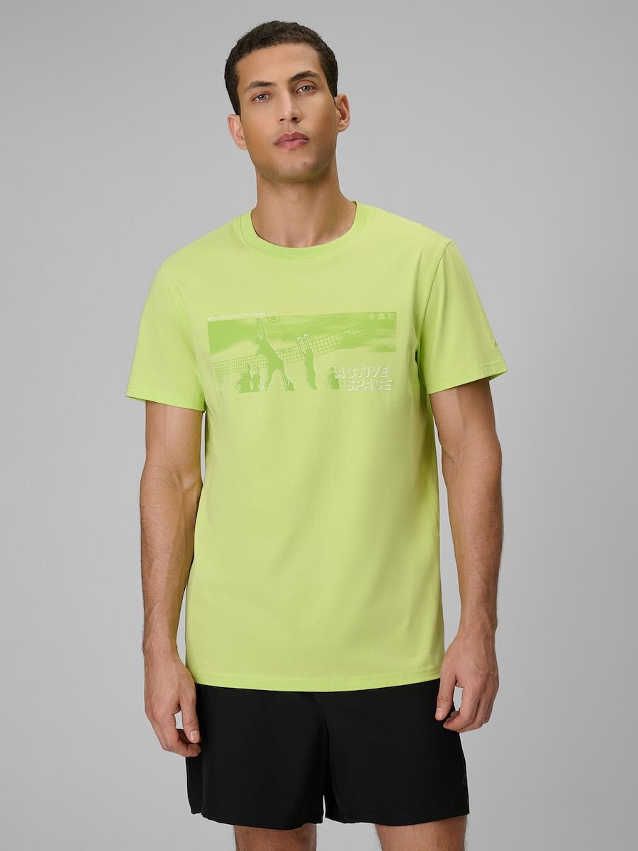 T-shirt reagular z nadrukiem męski 4F 4FWSS26TTSHM3035