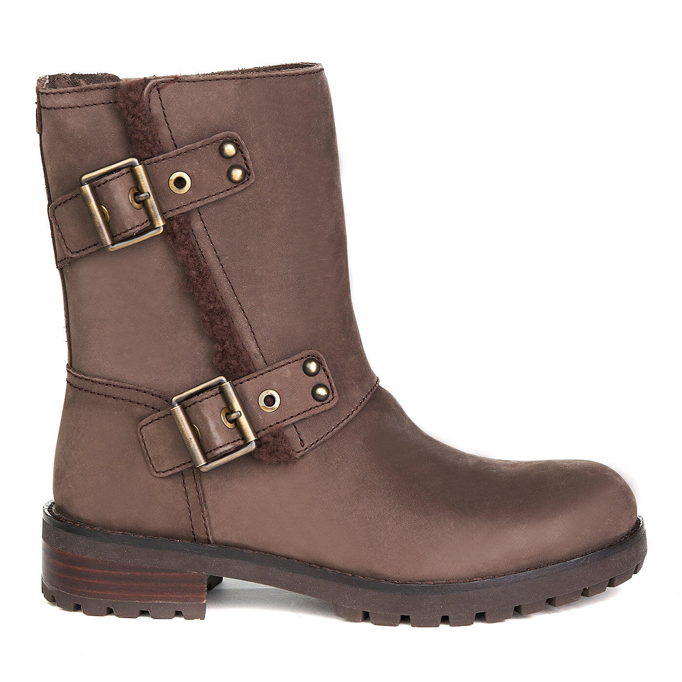 Buty Ugg Niels/stt Skóra naturalna z futerkiem w kolorze brązowym