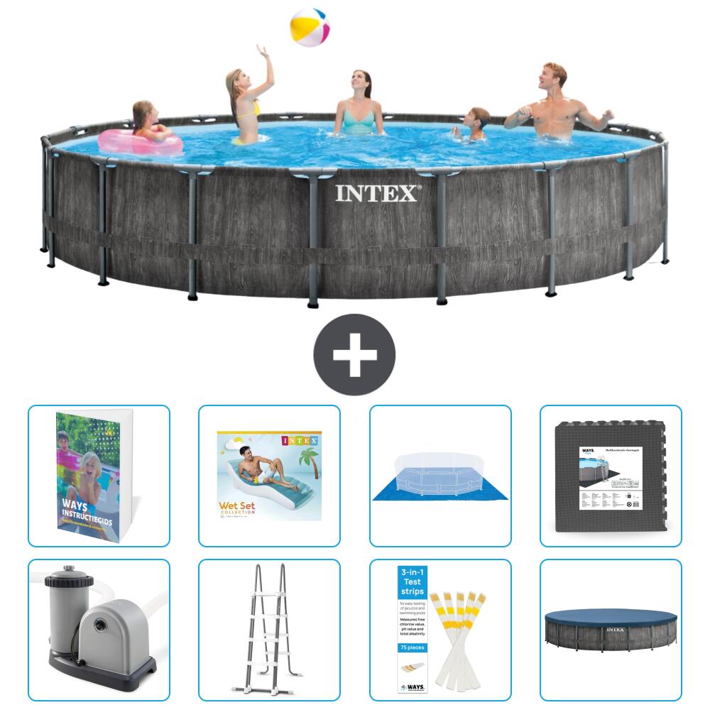 INTEX Basen Prism Frame Okrągły - 549x122 cm - 9-częściowy S533
