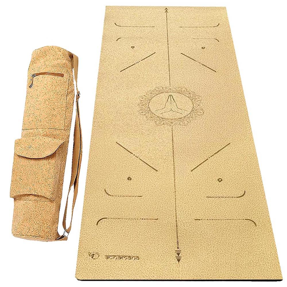 Mata do jogi korka Hi-tech 6mm +Torba z korka, 3 materiały dla większej wygody 4