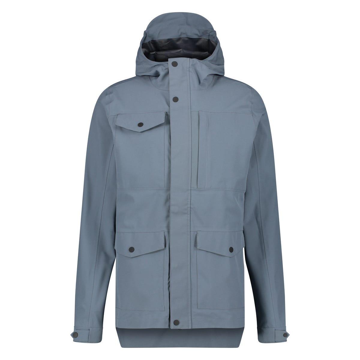 Pocket Rain Jacket Men Light Blue