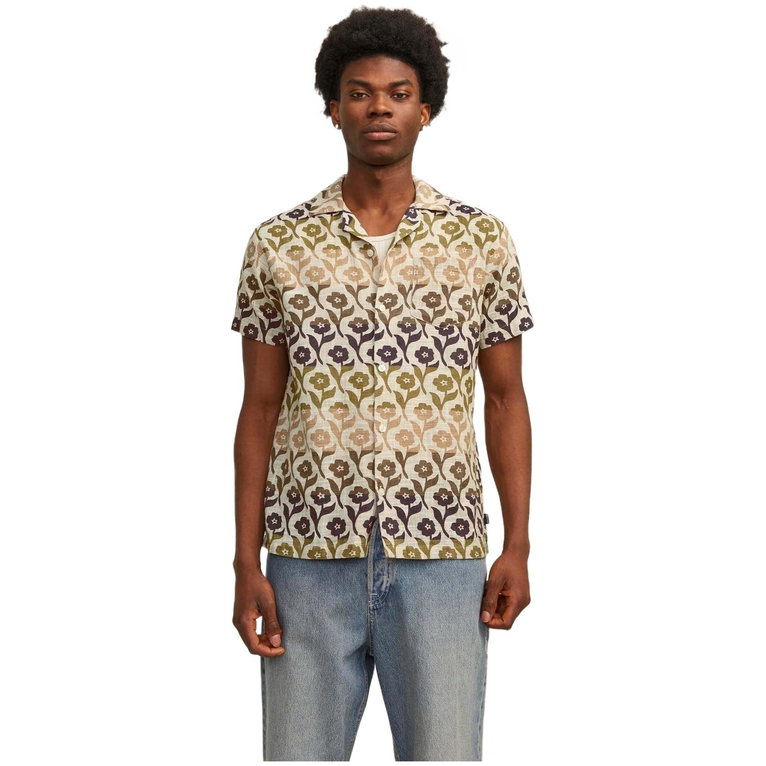 Koszula Jack&Jones męska brązowa