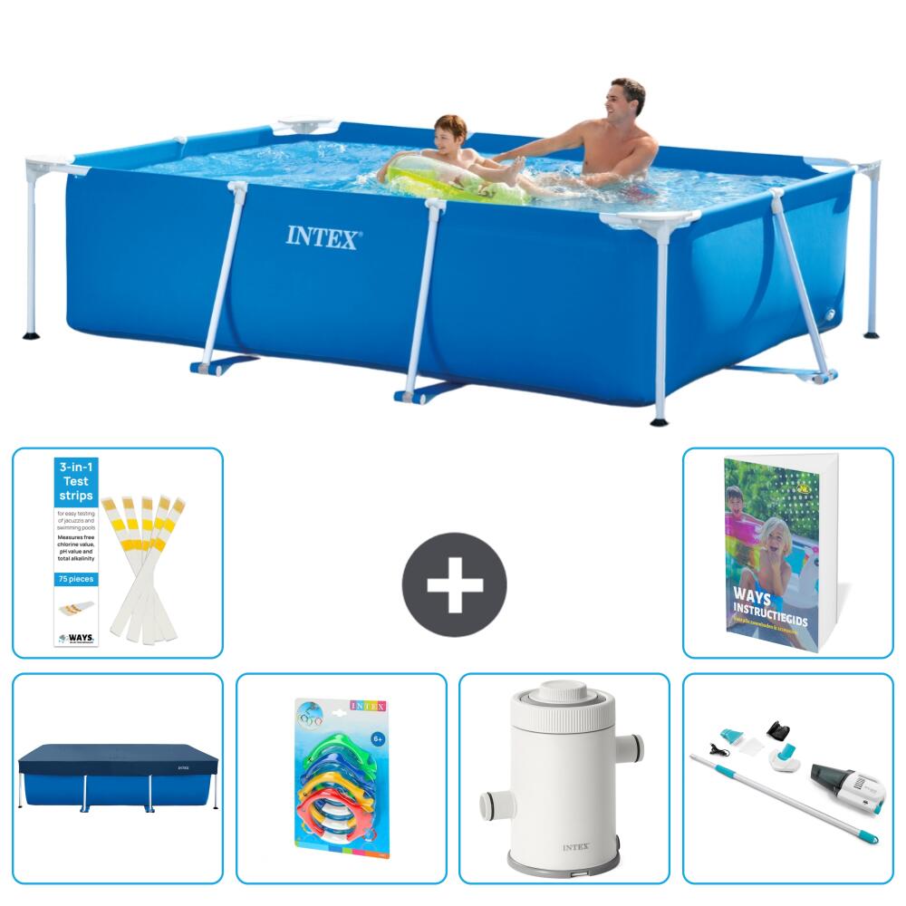 INTEX Basen ze stelażem Prostokątny - 260x160x65 cm - 7-częściowy S95