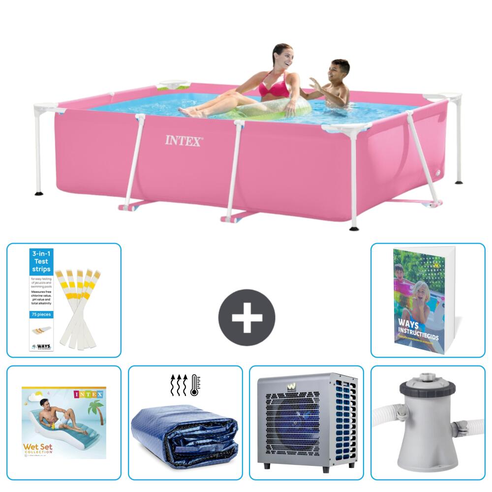 INTEX Basen ze stelażem Prostokątny - 220x150x60 cm - 7-częściowy S112