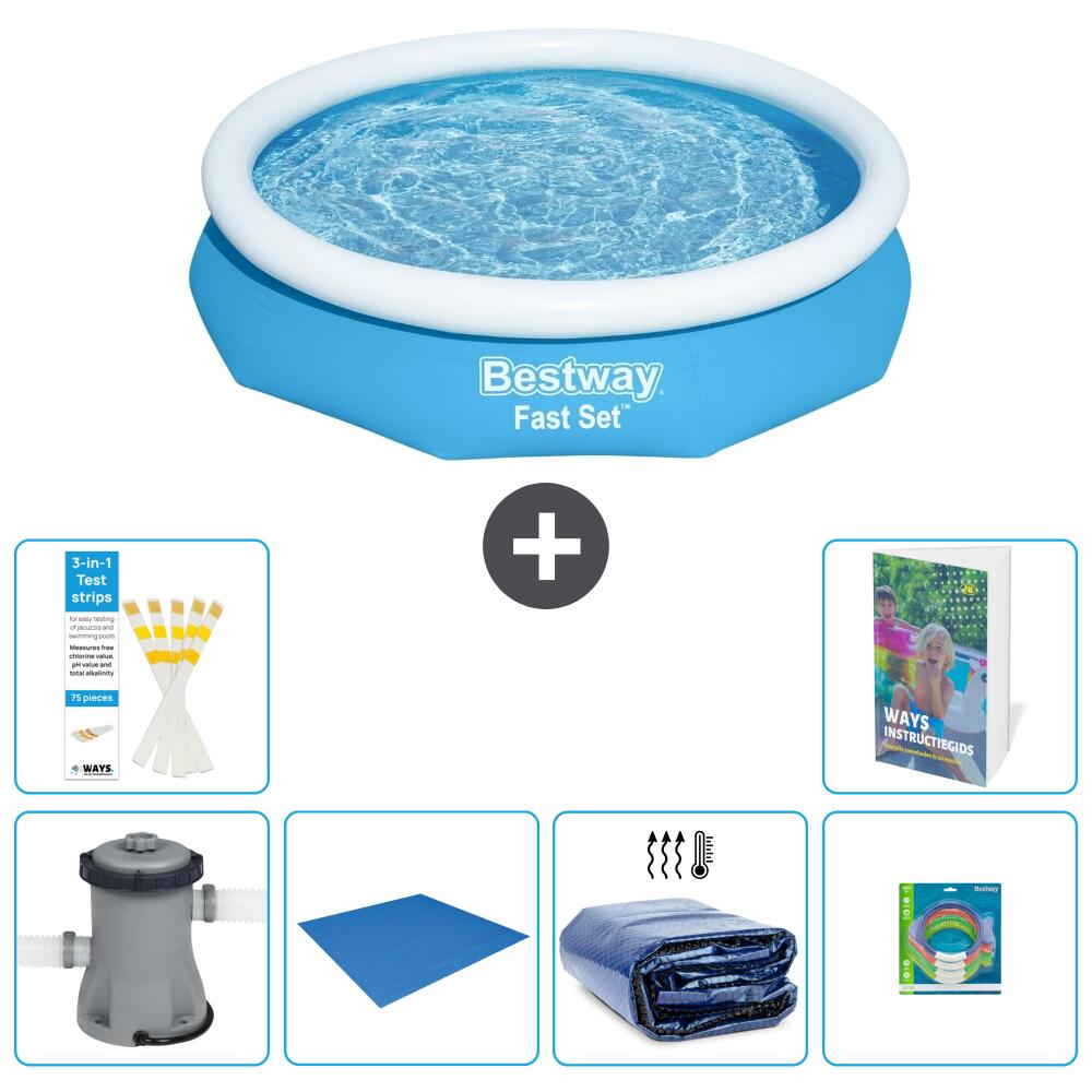 BESTWAY Basen Fast Set Okrągły - 305x66 cm - 7-częściowy S220