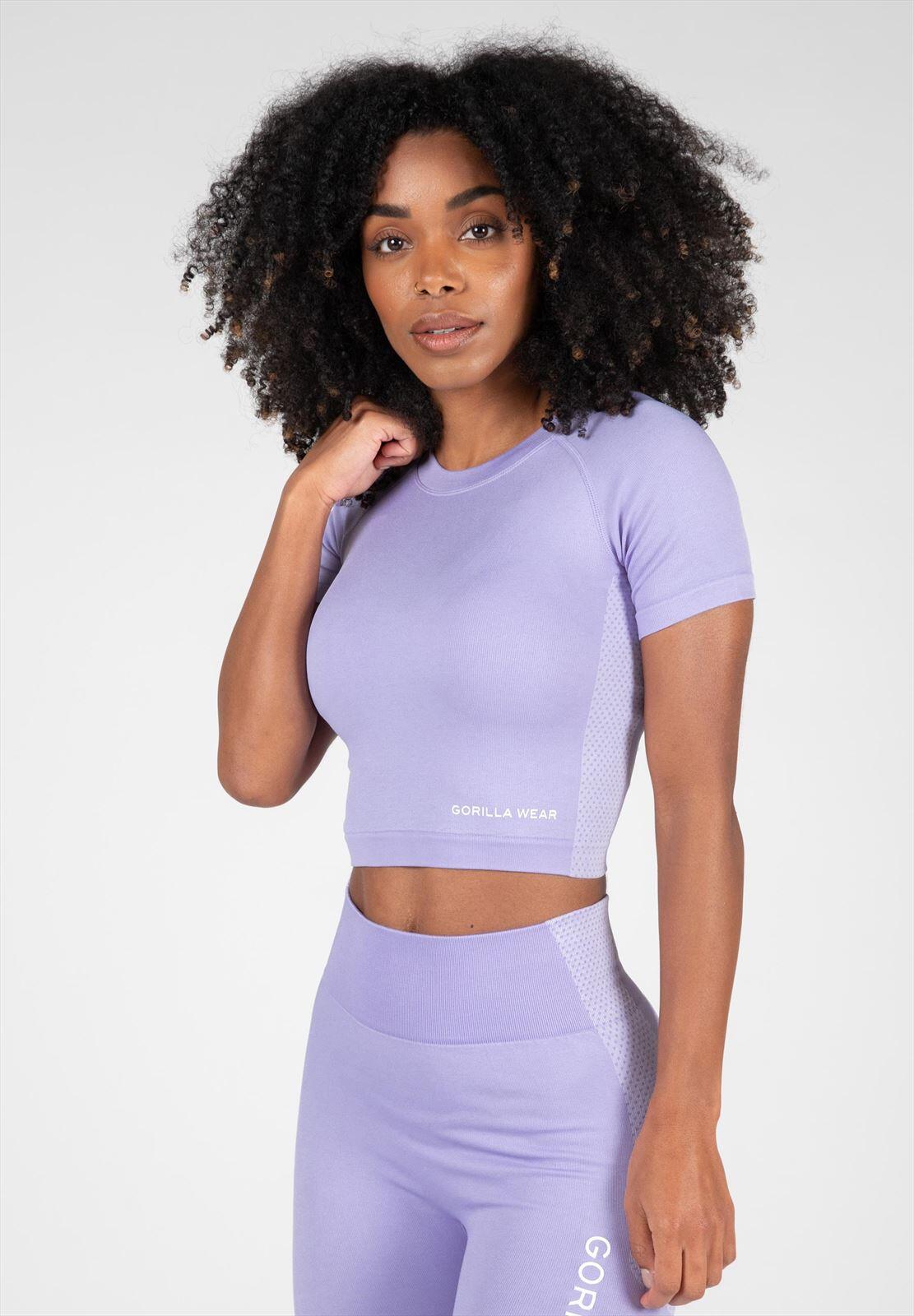 Selah Bezszwowe Crop Top ilac