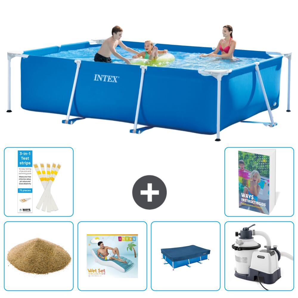 INTEX Basen ze stelażem Prostokątny - 300x200x75 cm - 7-częściowy S23