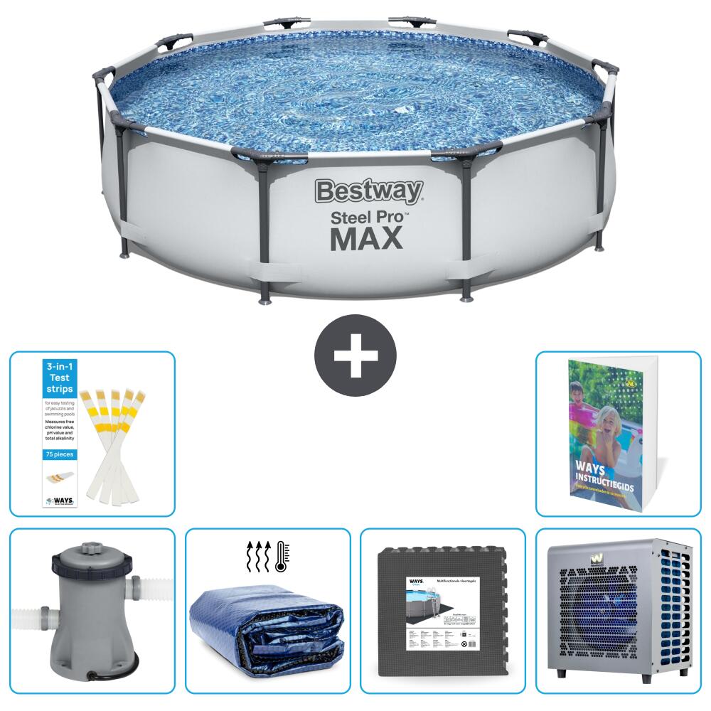 BESTWAY Basen Steel Pro MAX Okrągły - 305x76 cm - 7-częściowy S190