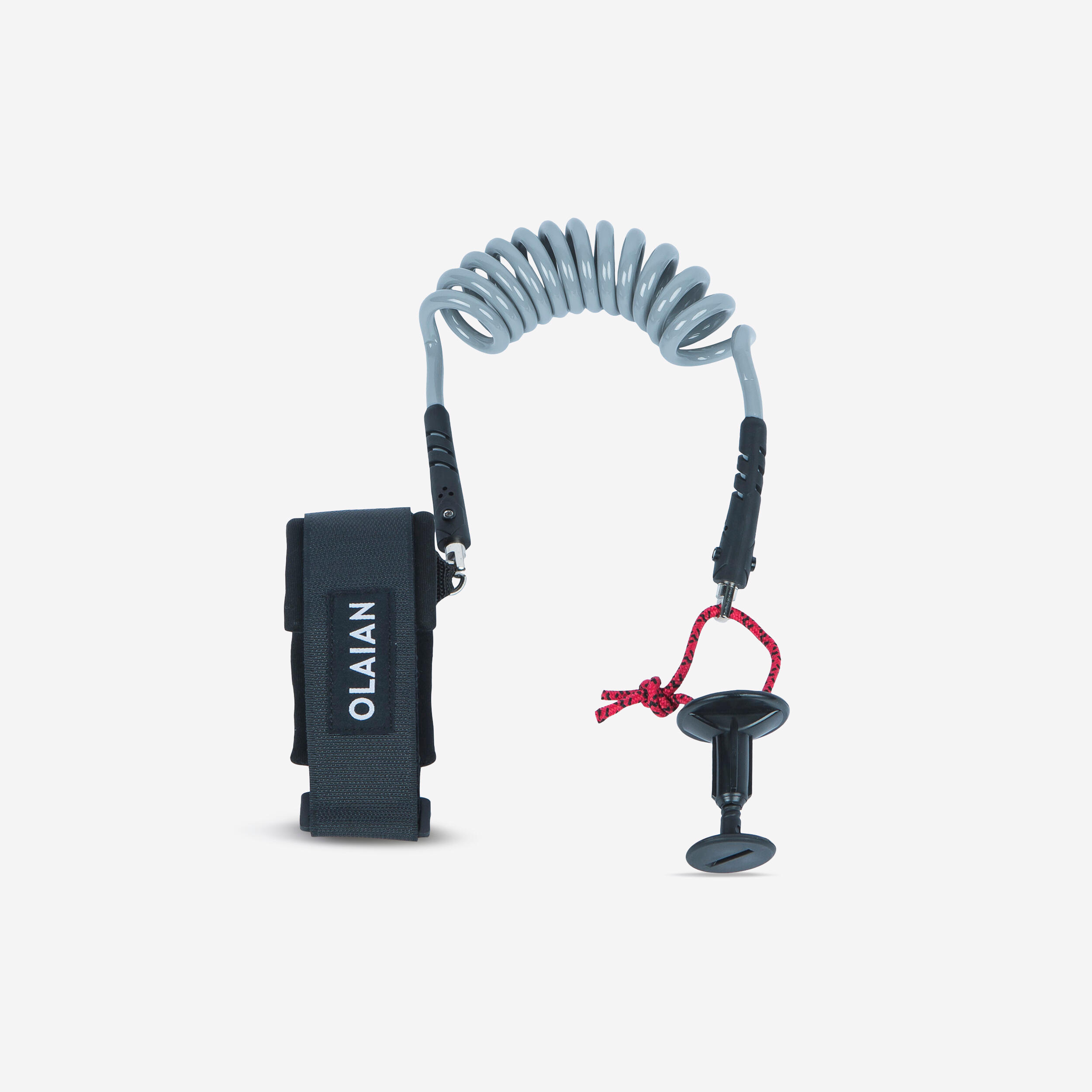 Leash do bodyboardu Olaian 500 2 w 1 na nadgarstek/biceps z plugiem