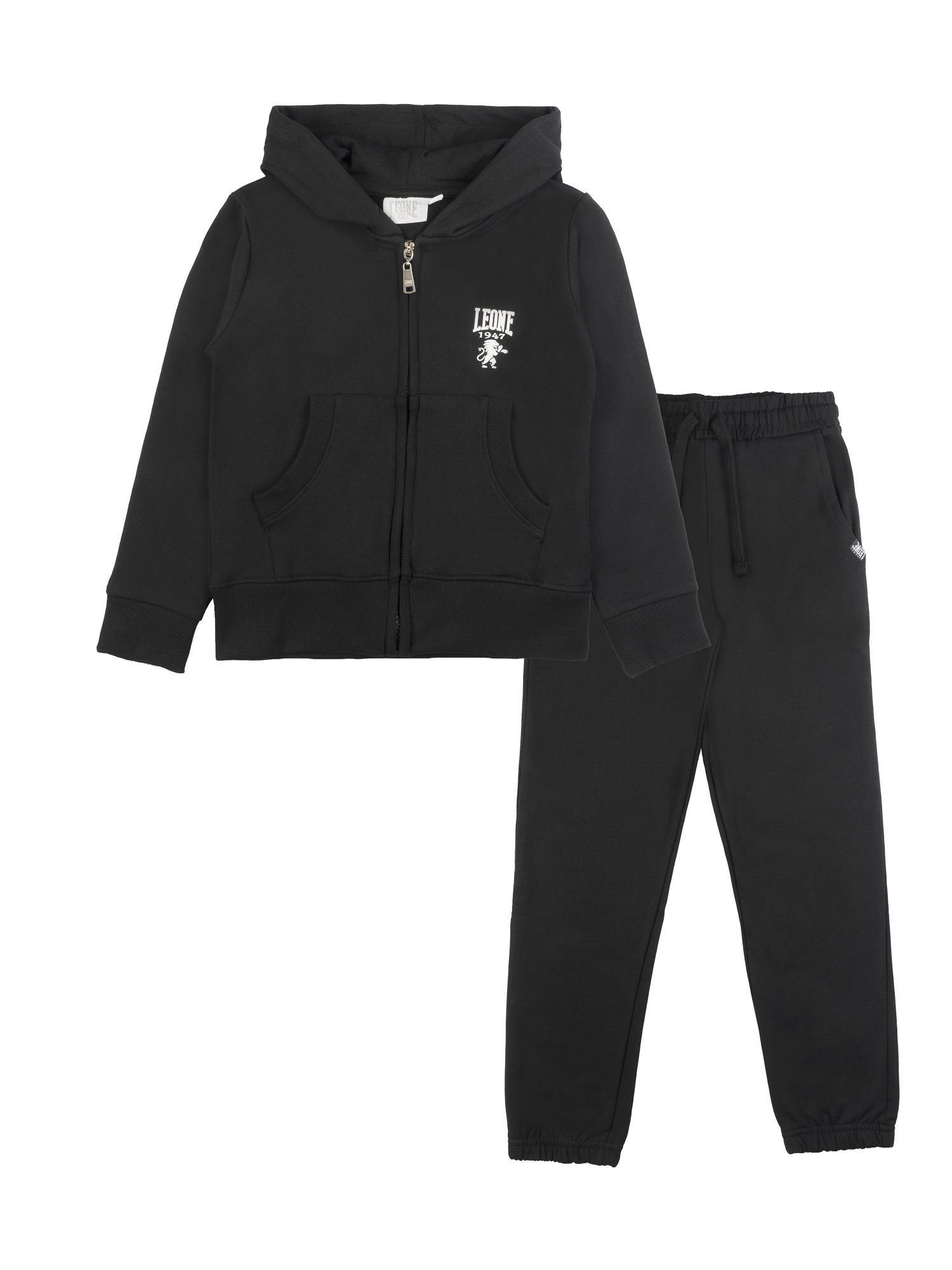Leone 1947 Fresh Mädchen Winter-Trainingsanzug mit Kapuze und Reißverschluss