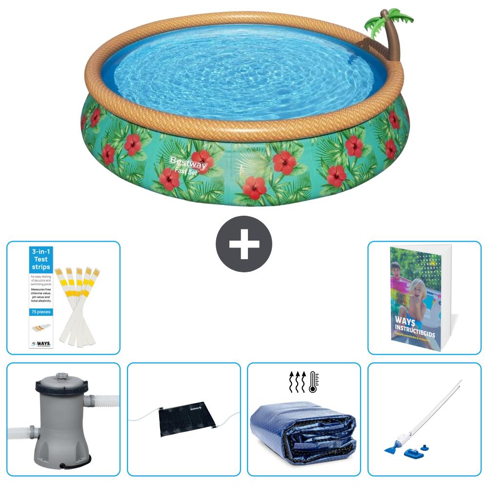 BESTWAY Basen Fast Set Okrągły - 457x84 cm - 7-częściowy S252