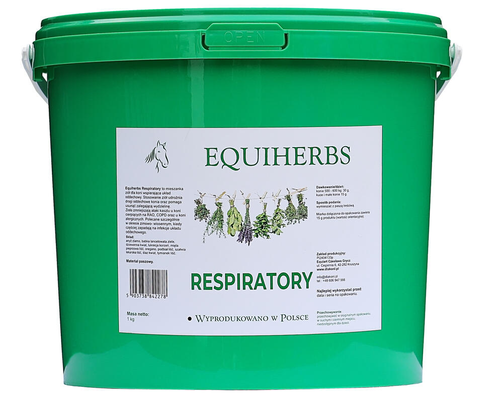 RESPIRATORY mieszanka ziołowa 1KG EQUIHERBS