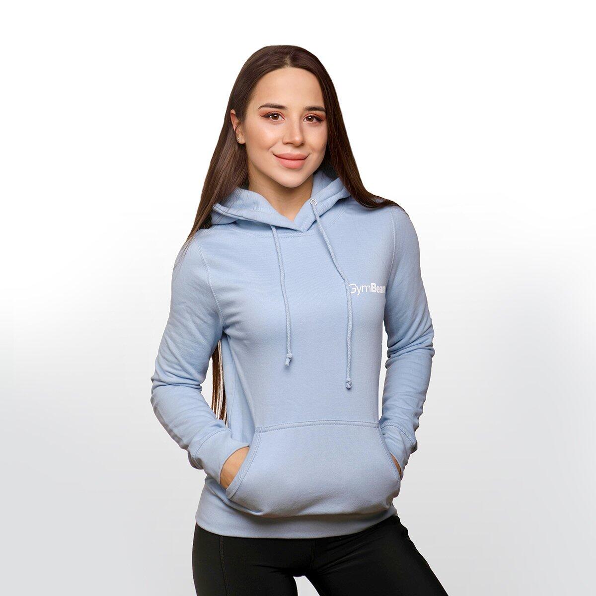Bluza damska fitness z kapturem niebieska PRO Hoodie