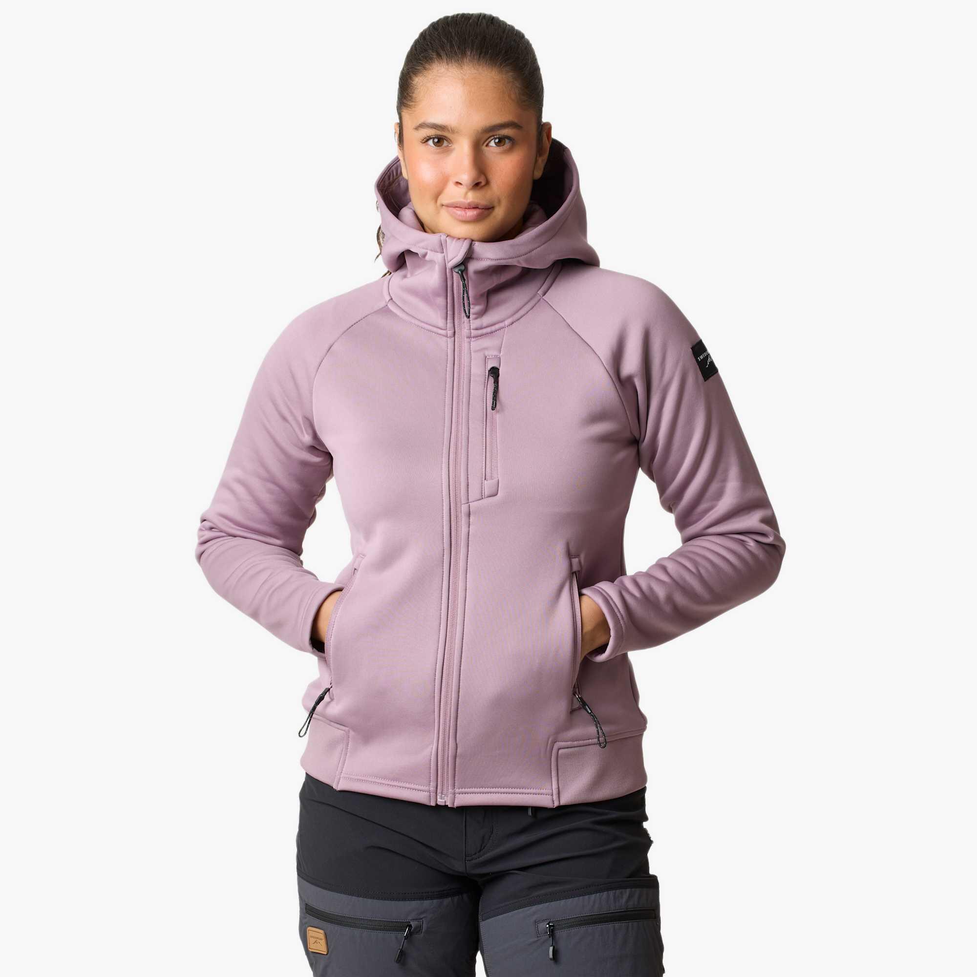 Bluza Polarowa Rozpinana Wędrówki Kobieta Lofoten Regularny Krój