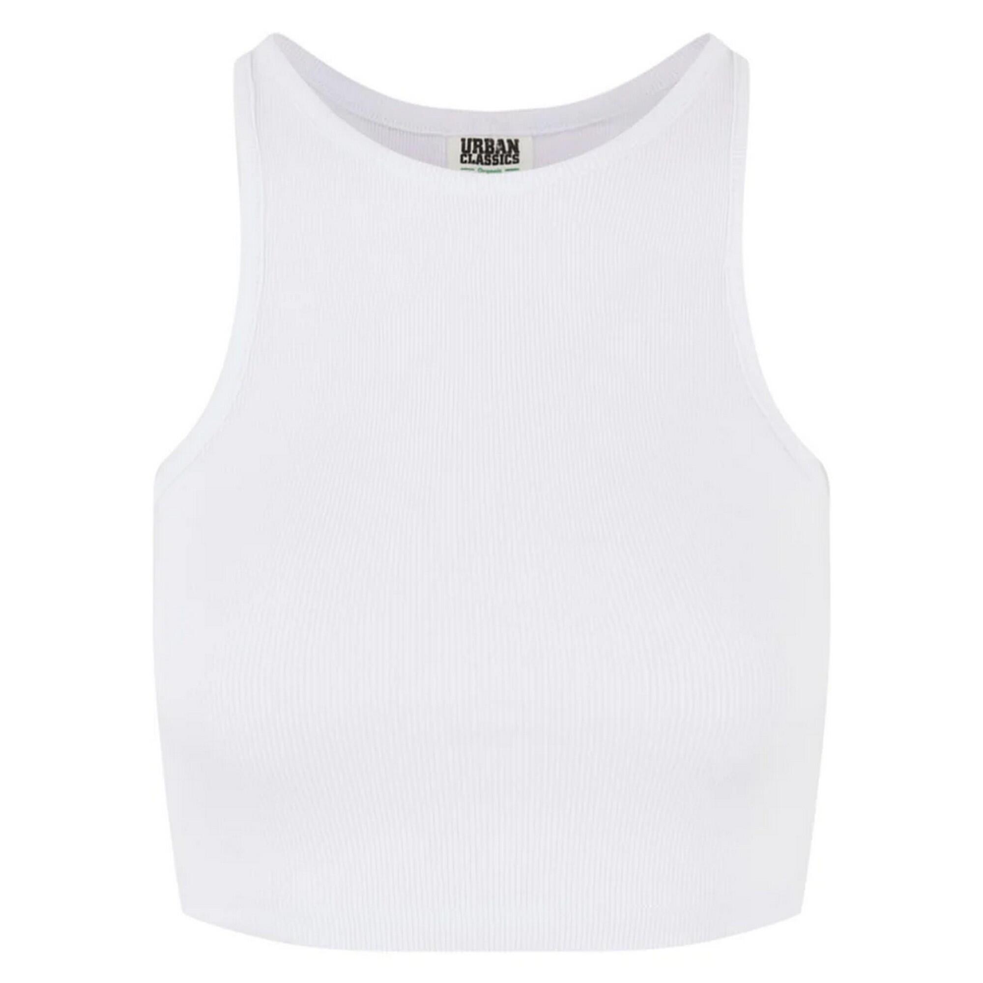 Top Damski / Damski Z Prążkowanej Bawełny Organicznej