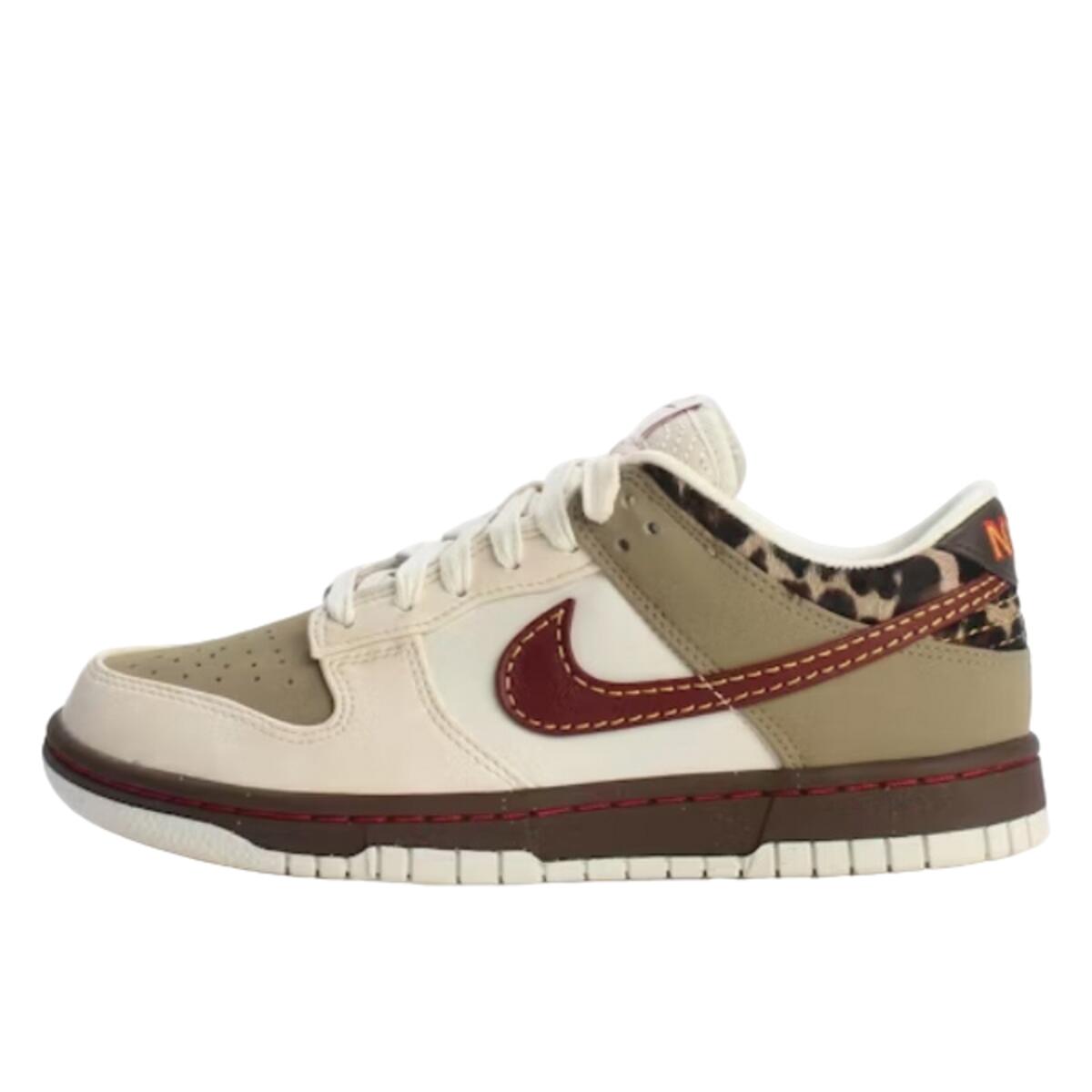 Nike Dunk Low Retro Khaki Team Red Pearl White