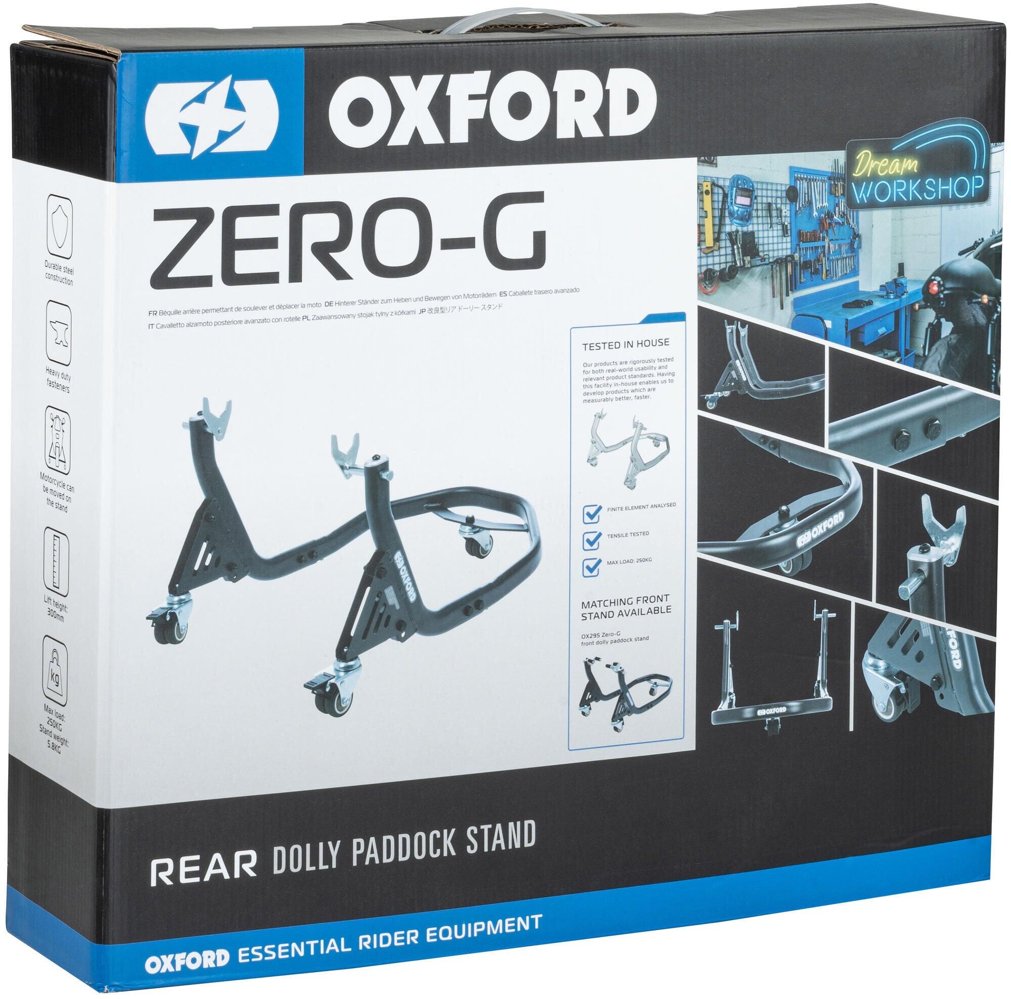 Stojak montażowy tylny OXFORD Zero-G Dolly 250 kg czarny