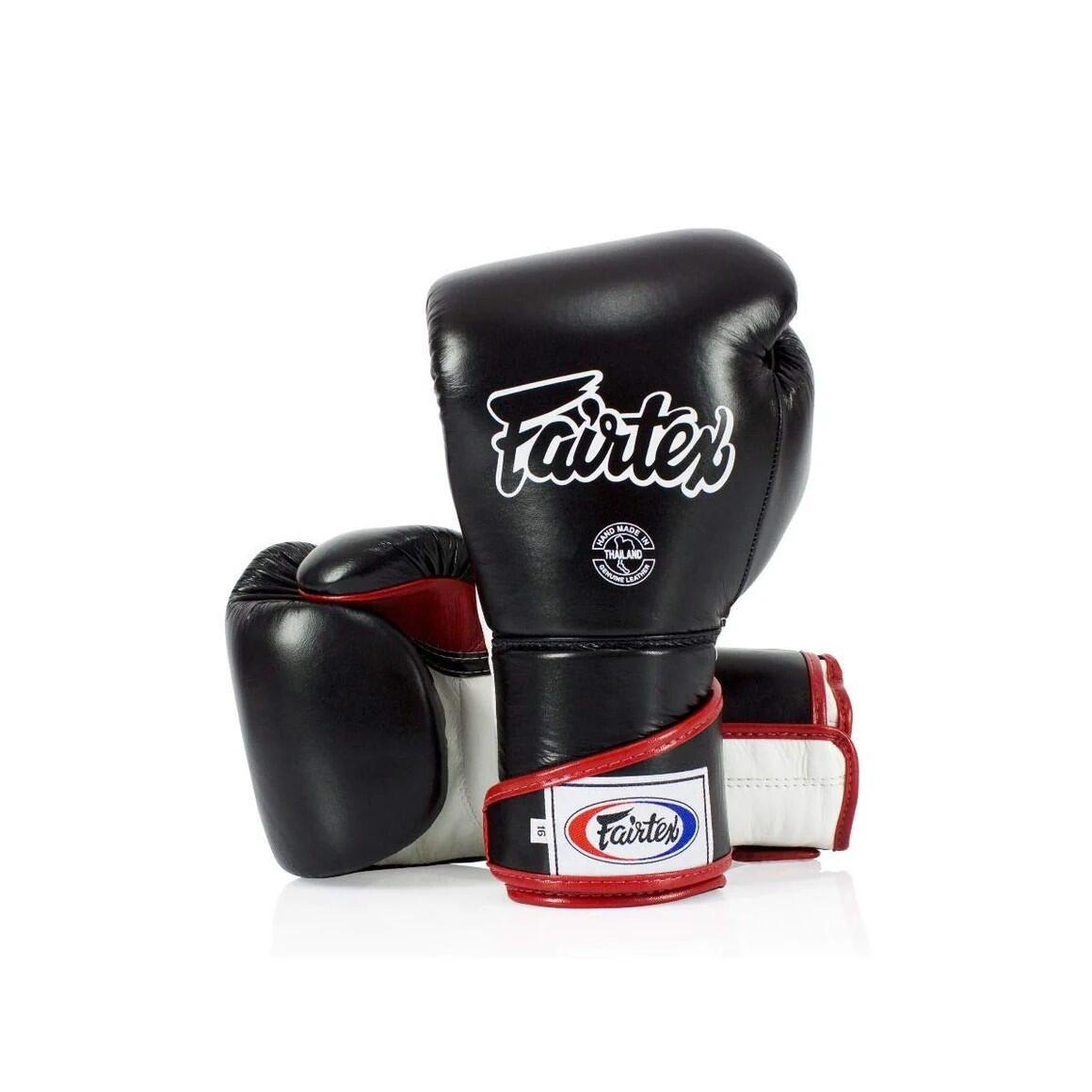 Rękawice Bokserskie ze skóry naturalnej Fairtex BGV6 Czarne 10oz