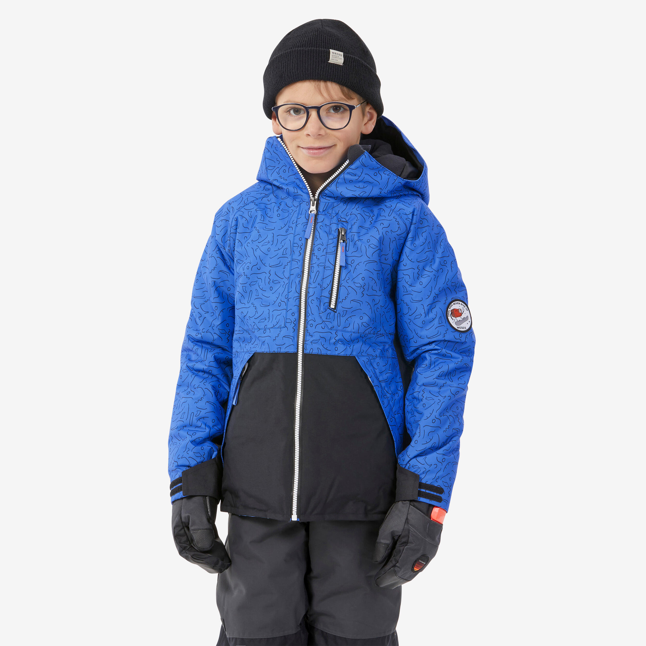Kurtka snowboardowa dla dzieci Wedze SNB 500 ziprotec