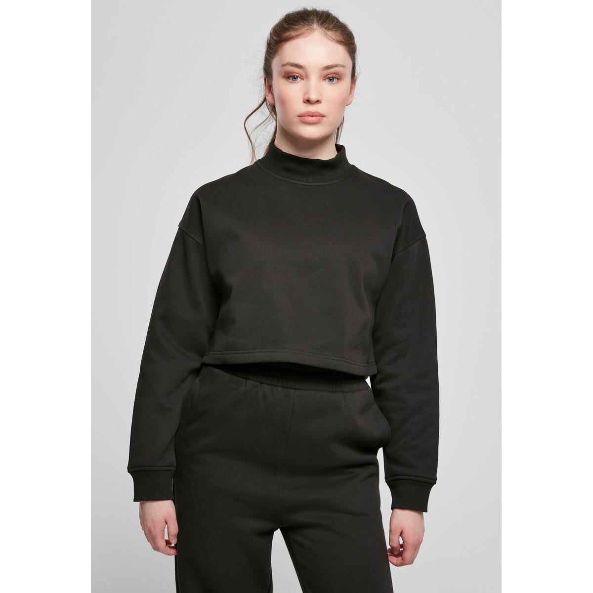 Bluza damska Urban Classics cropped oversized high neck crew-Duże rozmiary