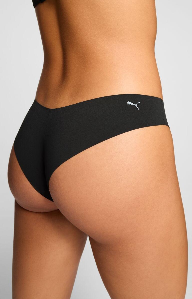 Puma damskie figi brazilian z mikrofibry 2-pak czarne