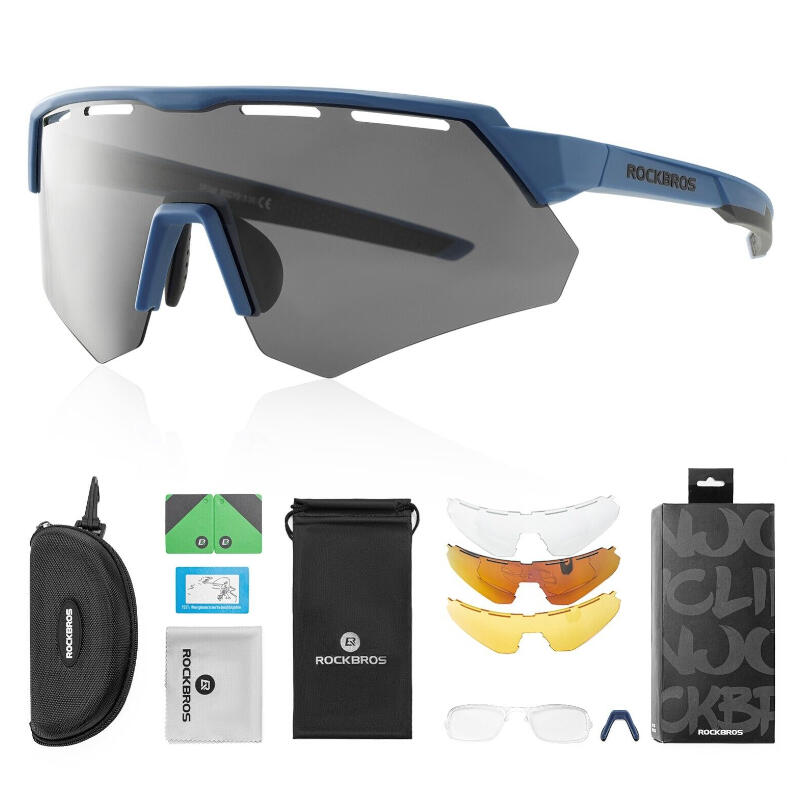 Okulary rowerowe z 4 wymiennymi szkłami Rockbros RB600