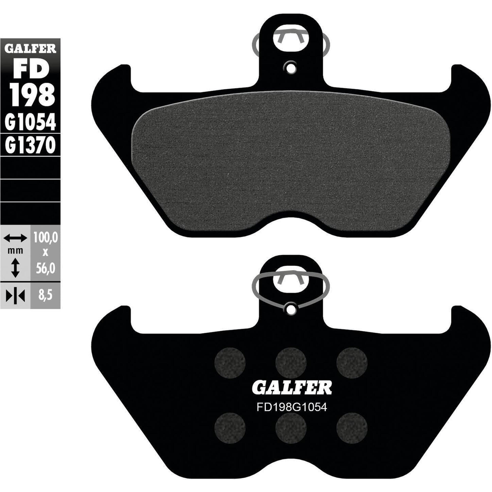 GALFER FD198 klocki hamulcowe ECE R90 100 x 56 mm