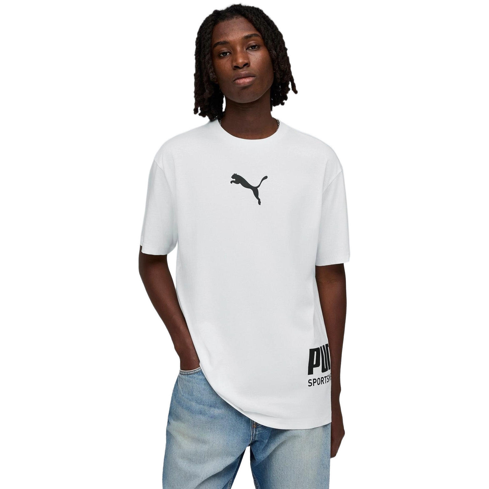męskie T shirt Puma Sport Relaxed Graphic Tee