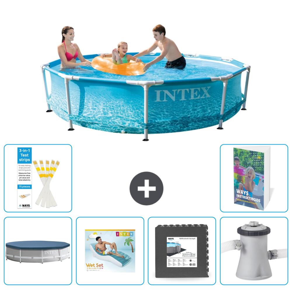 INTEX Basen ze stelażem Okrągły - 305x76 cm - 7-częściowy S49