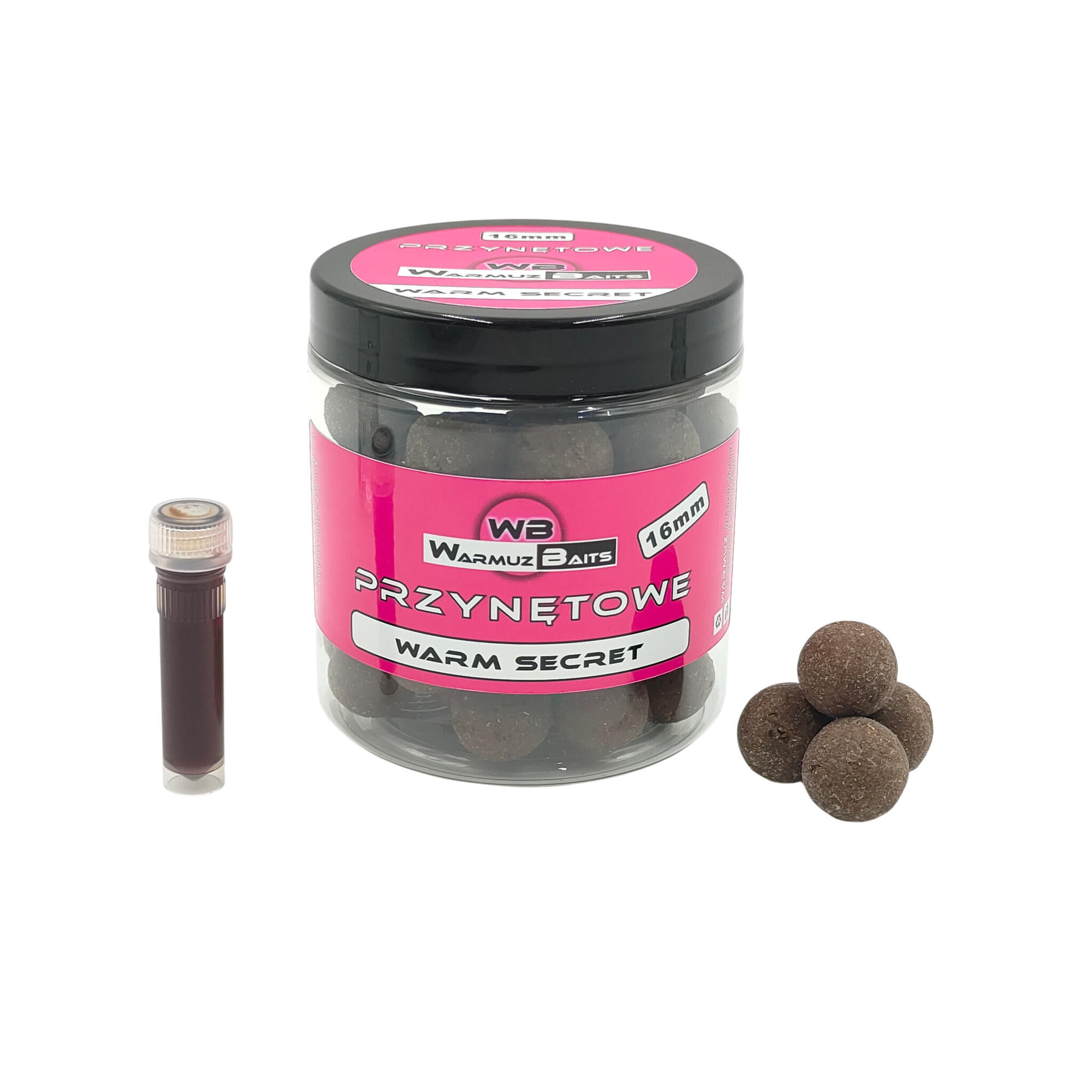 Kulki przynętowe 16mm + dopalacz Warmuz Baits 250ml WARM SECRET