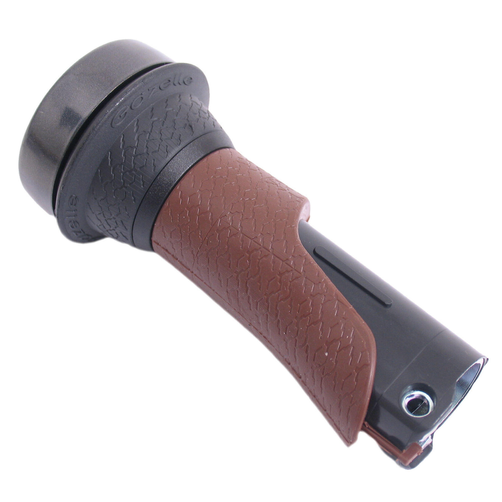 Klamka Lewa Podstawa 100 Mm Z Dzwonkiem Obrotowym - Brąz