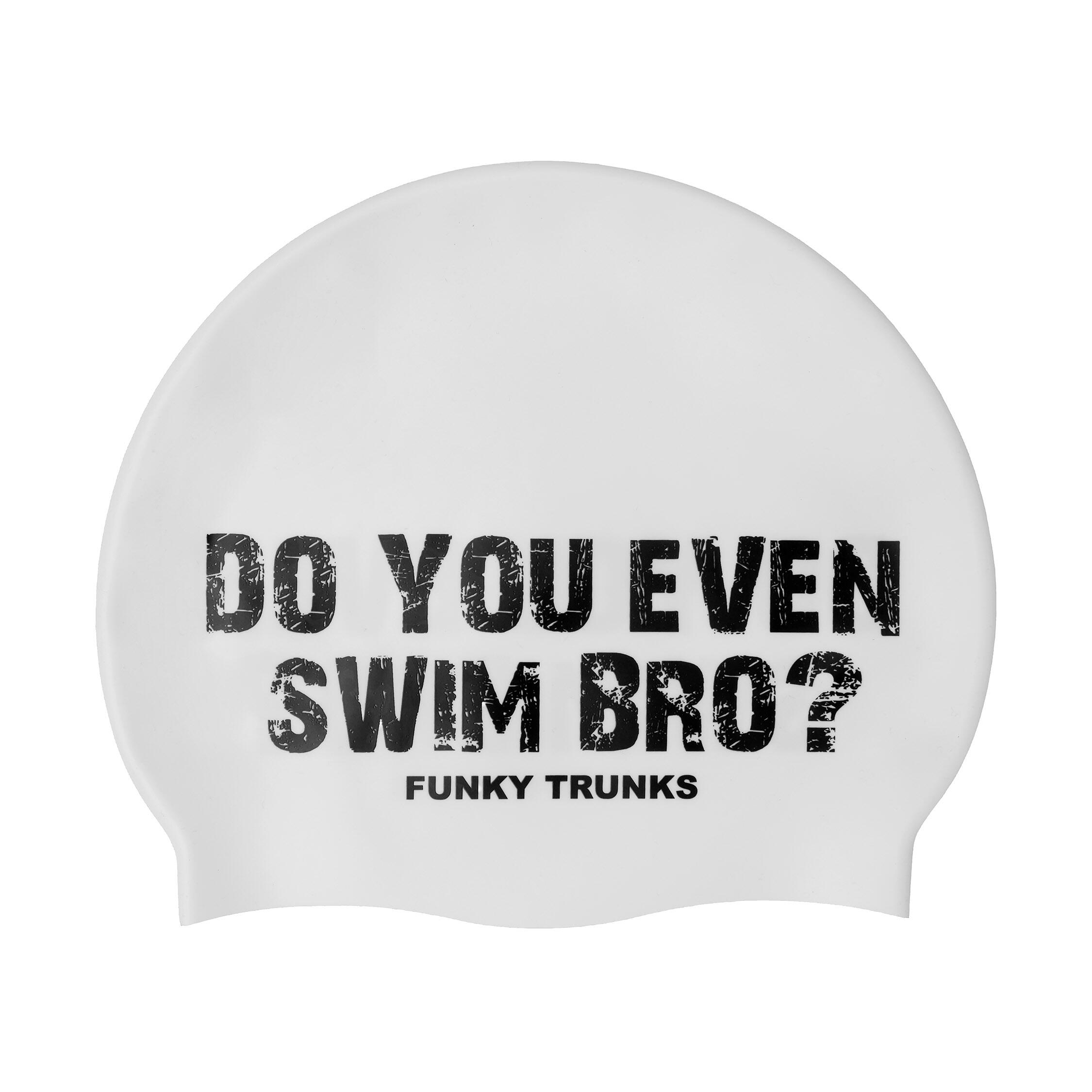 Czepek na basen silikonowy FUNKY TRUNKS White Swim Bro