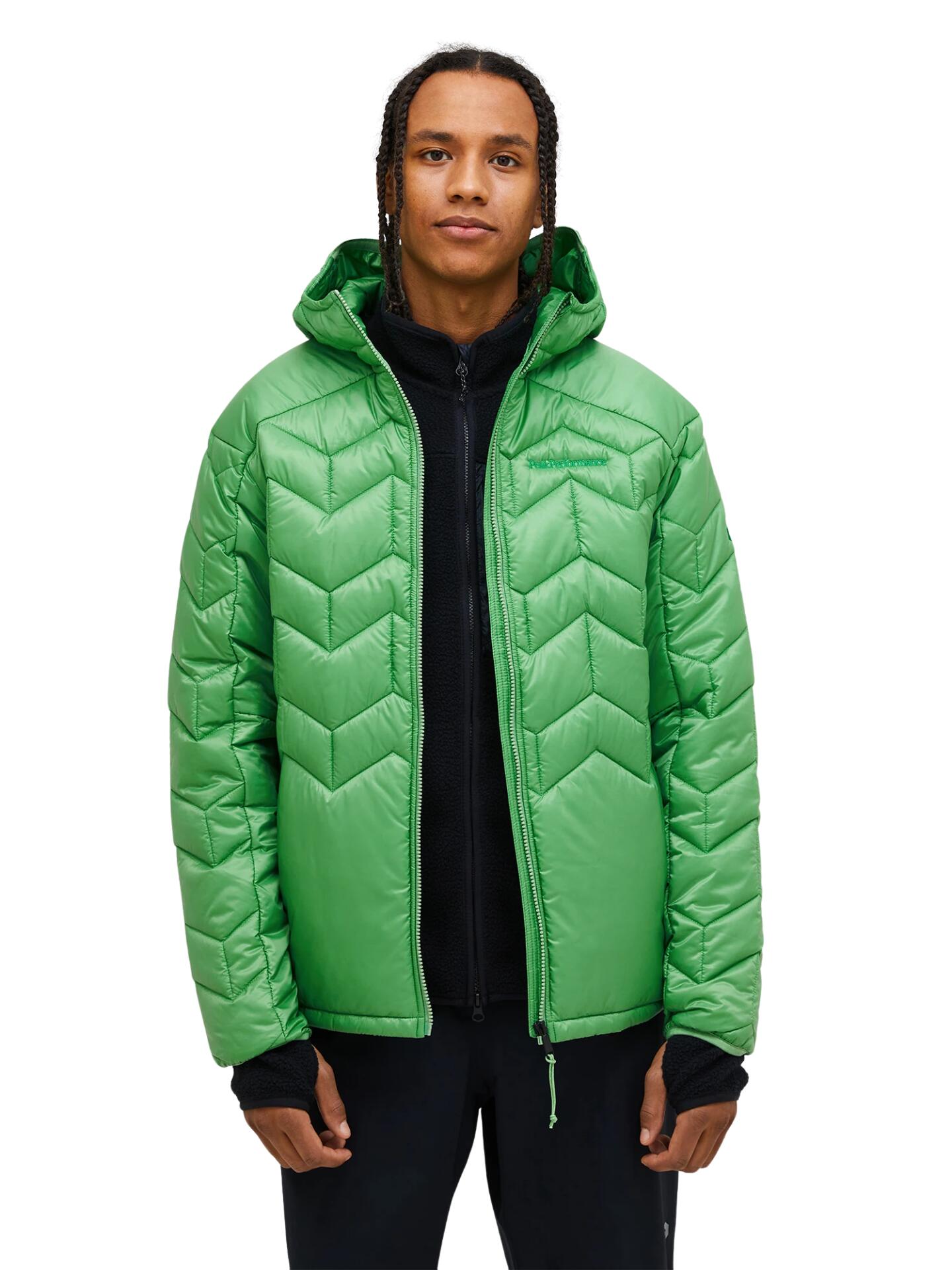 Kurtka Peak Performance męska Elevate Liner Hood zielona - XL