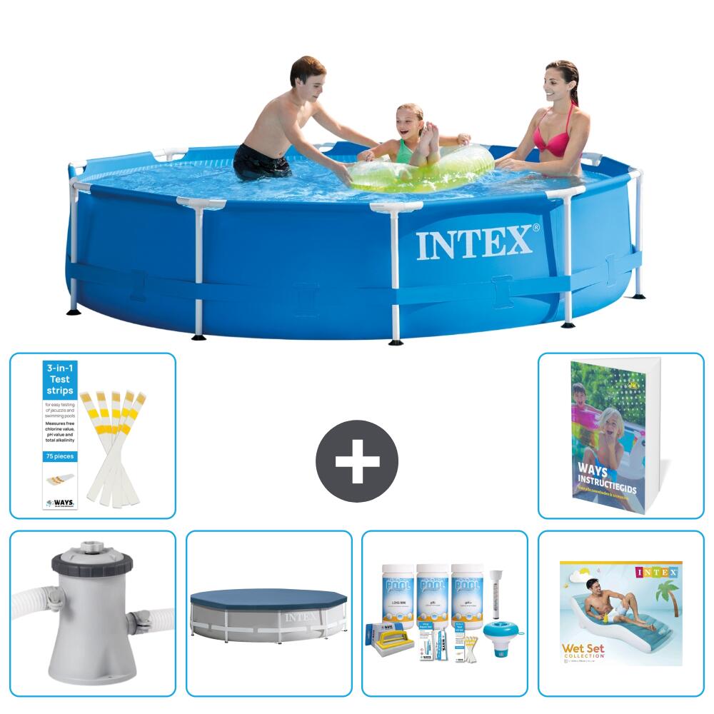 INTEX Basen ze stelażem Okrągły - 305x76 cm - 7-częściowy S335