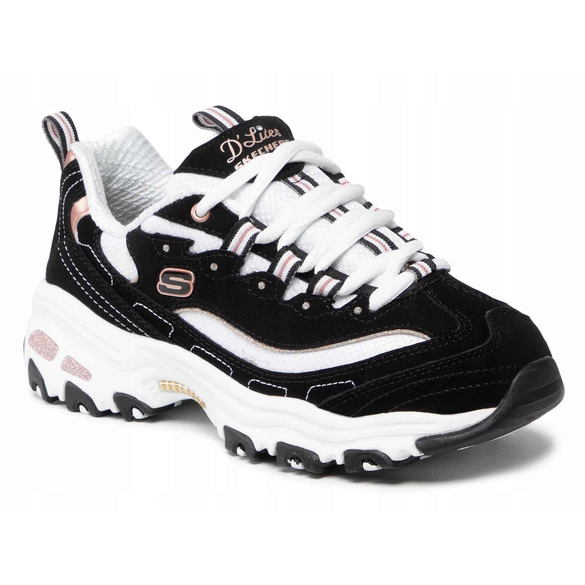 Buty damskie SKECHERS D'LITES 13154-BKRG sneakersy niskie sportowe 36 11